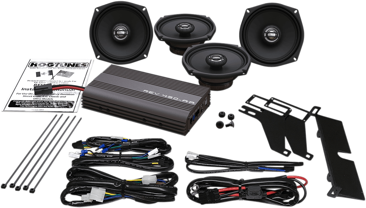 HOGTUNES 4405-0535 4-Speaker/200 W Amplifier Kit - '98-'13 FLHT/FLHX