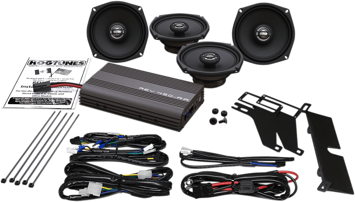 HOGTUNES 4405-0535 4-Speaker/200 W Amplifier Kit - '98-'13 FLHT/FLHX