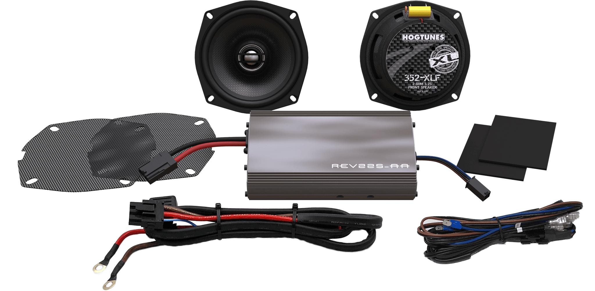 HOGTUNES 4405-0613 Speaker/Amplifier Kit - Front - '98-'13 FLHT/FLHX