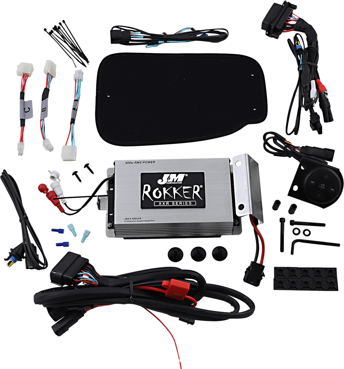 J & M 4405-0692 400 W 2-Channel Bluetooth Amp Kit - Harley Davidson