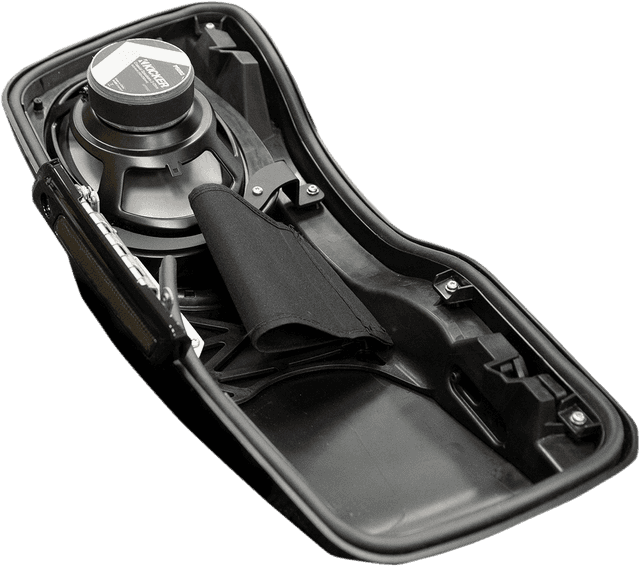 KICKER 4405-0797 Speaker Lids - Vivid Black - with Speakers - '14-'23 FLHR/FLHT/FLHX/FLTR — image 2 of 3