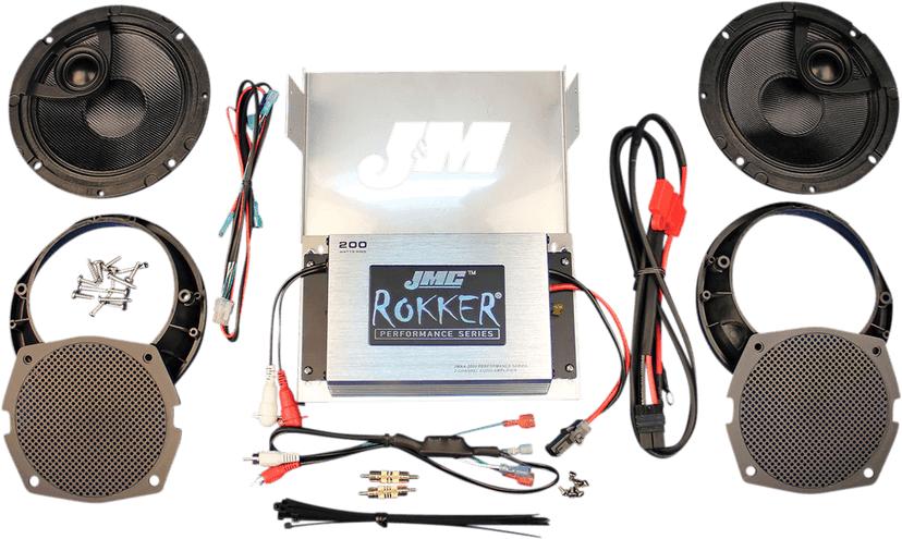 J & M 4405-0852 Speaker/Amplifier Kit - 200 W - '98-'13 FLHT/FLHX