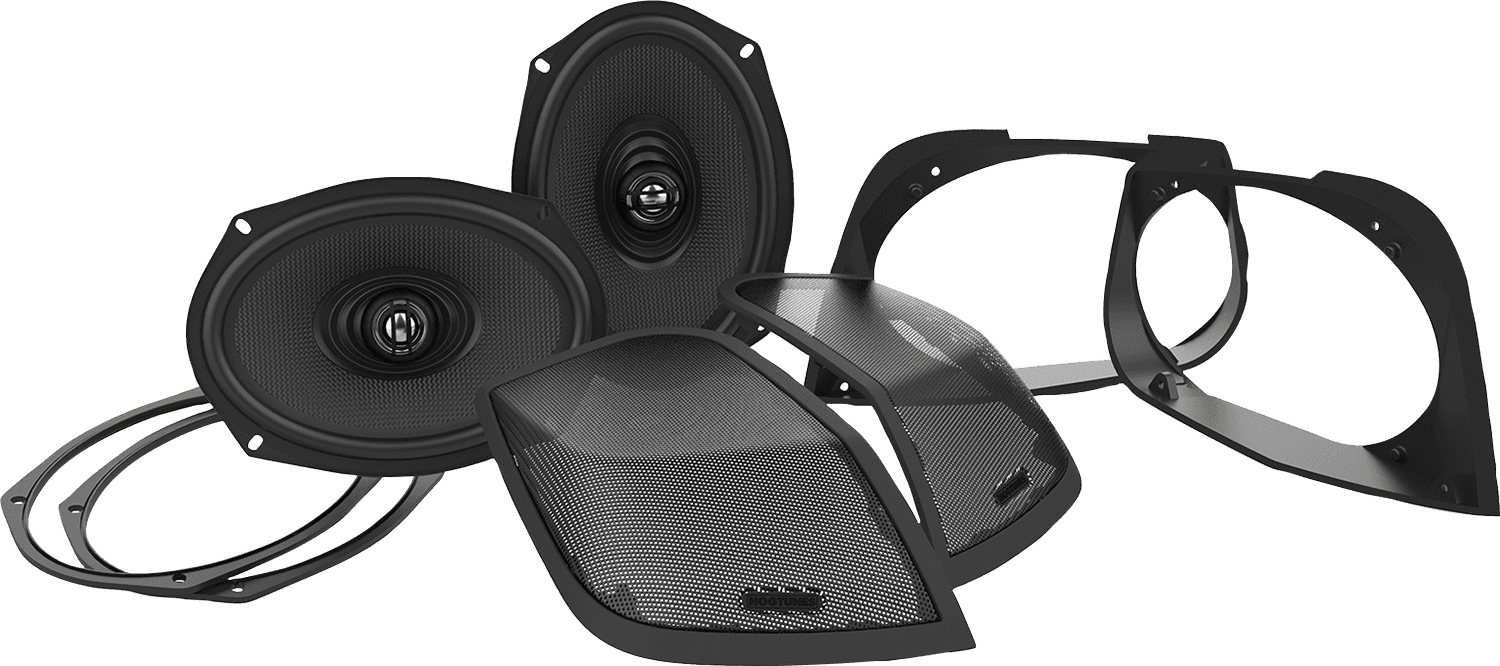 HOGTUNES 4405-0893 Cut-In Lid Kit with Speakers - '14-'23 FLHT/FLHX/FLTR