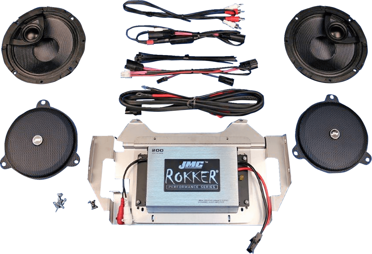 J & M 4405-0943 Speaker/Amplifier Kit - 200 W - 2-Channel - '14-'25 FLHT