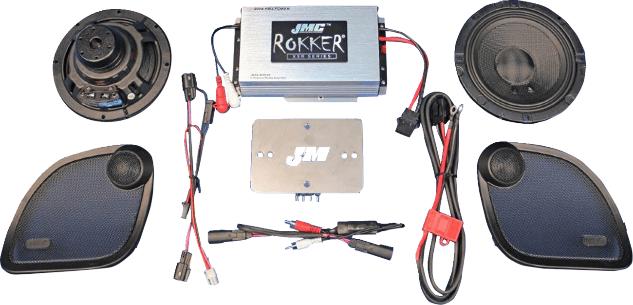 J & M 4405-0946 Speaker/Amplifier Kit - 400 W - 2-Channel - '15-'23 FLTRX/FLTRU/FLTRT