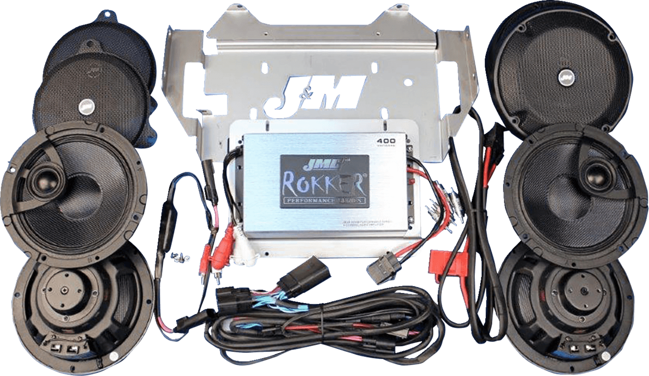J & M 4405-0952 Speaker/Amplifier Kit - 400 W - 4-Channel - FLHT/FLHCUTG