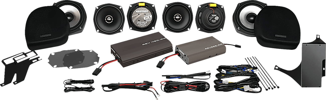 HOGTUNES 4405-0977 425 W Dual Amp/ 6 XL Speaker Kit - '98-'13 FLHT/FLHX