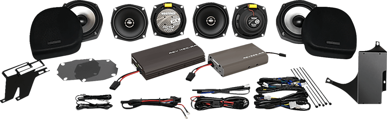 HOGTUNES 4405-0977 425 W Dual Amp/ 6 XL Speaker Kit - '98-'13 FLHT/FLHX