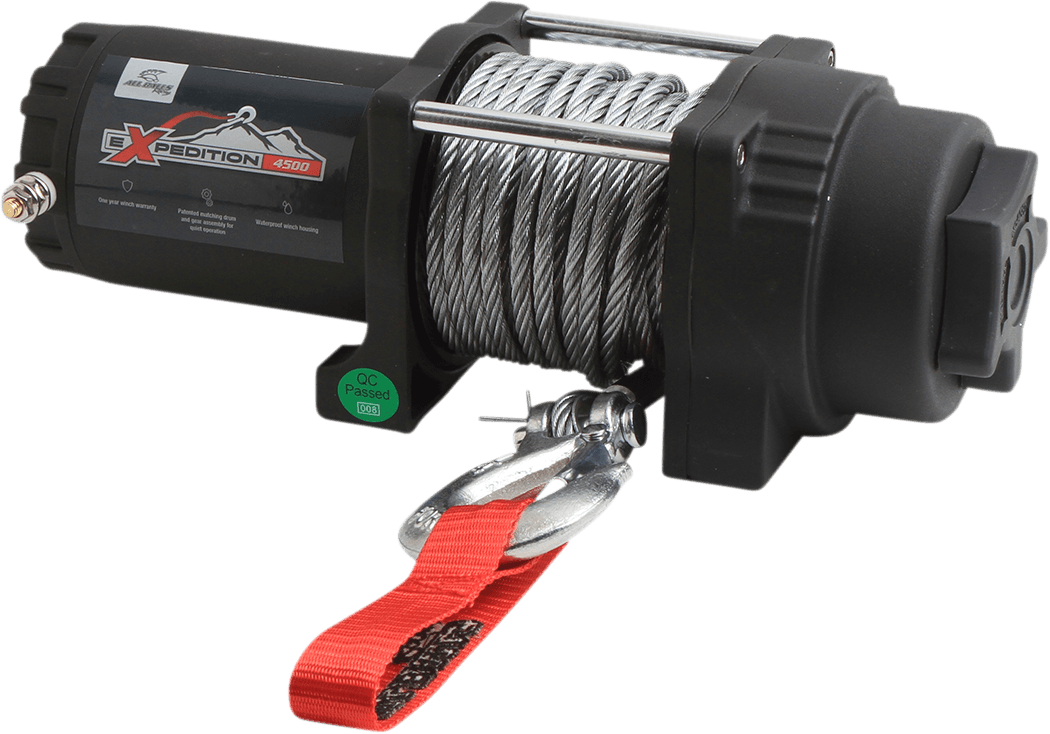 ALL BALLS 4505-0822 Winch - 4500 LB - Wire - 4 Bolt