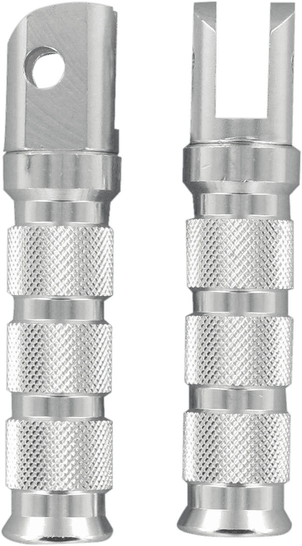 EMGO 50-11241 Front Foot Pegs - Silver - Yamaha
