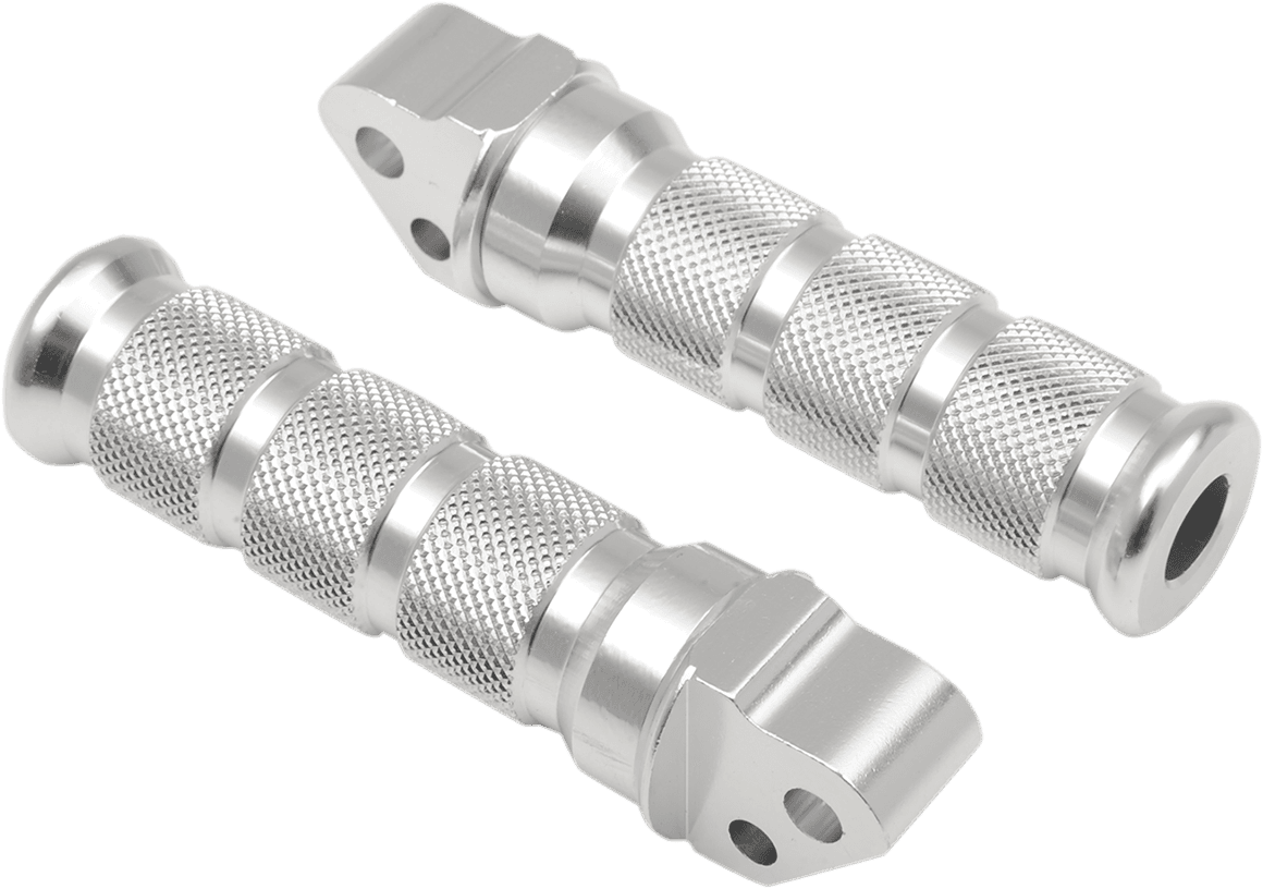 EMGO 50-11321 Rear Foot Pegs - Silver - Suzuki