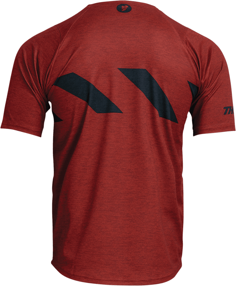 THOR 5020-0002 Assist Hazard Short-Sleeve Jersey - Brick/Heather - Small — image 2 of 2