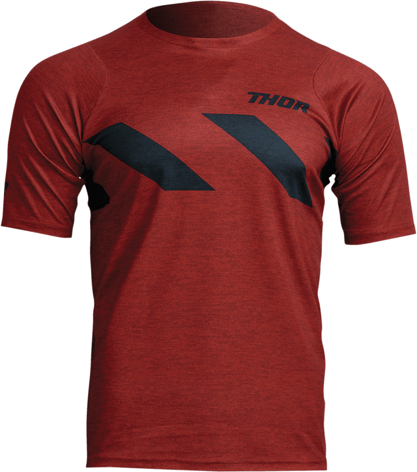 THOR 5020-0003 Assist Hazard Short-Sleeve Jersey - Brick/Heather - Medium — image 1 of 2