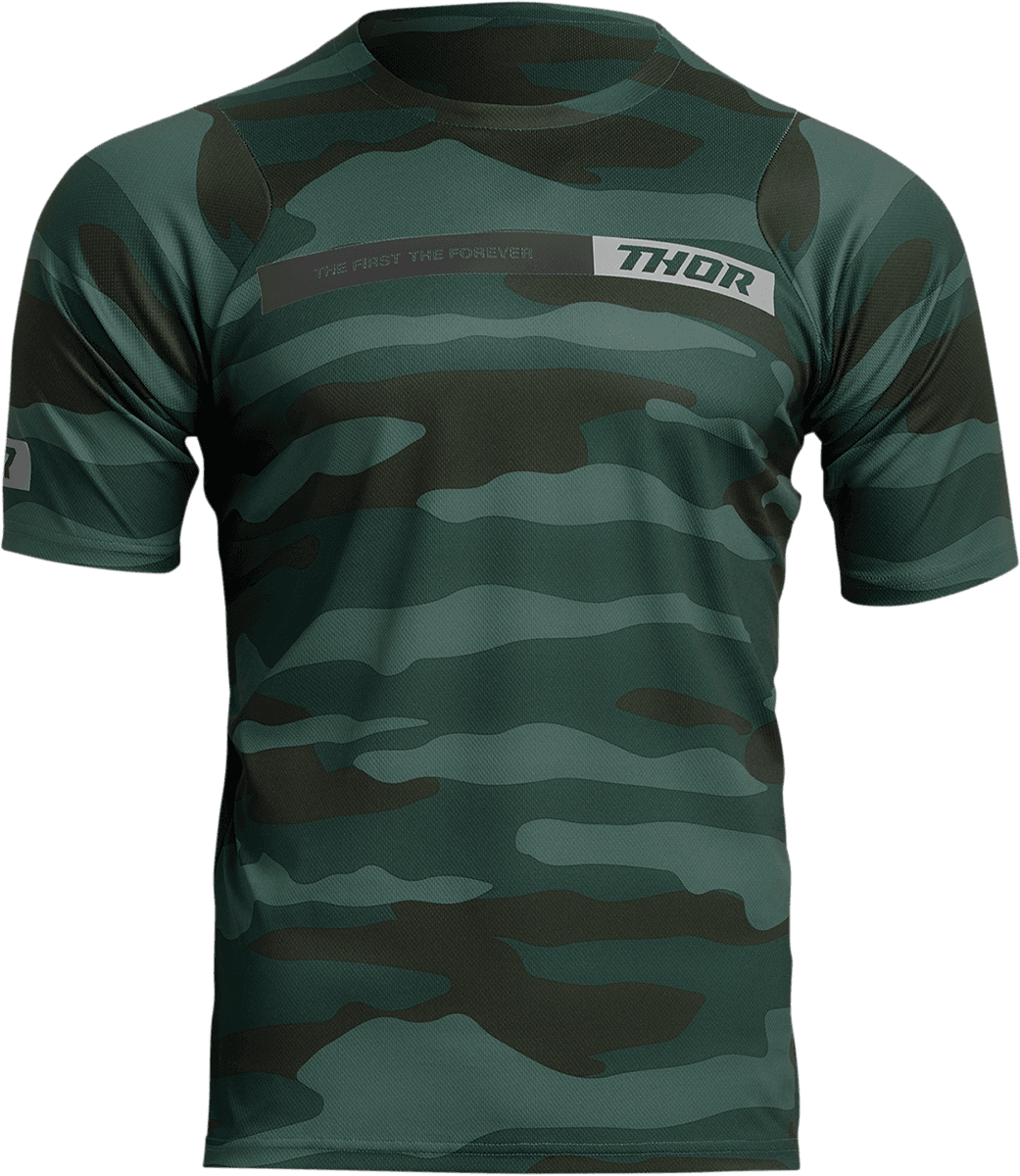 THOR 5020-0020 Assist Short-Sleeve Jersey - Camo Green - Small