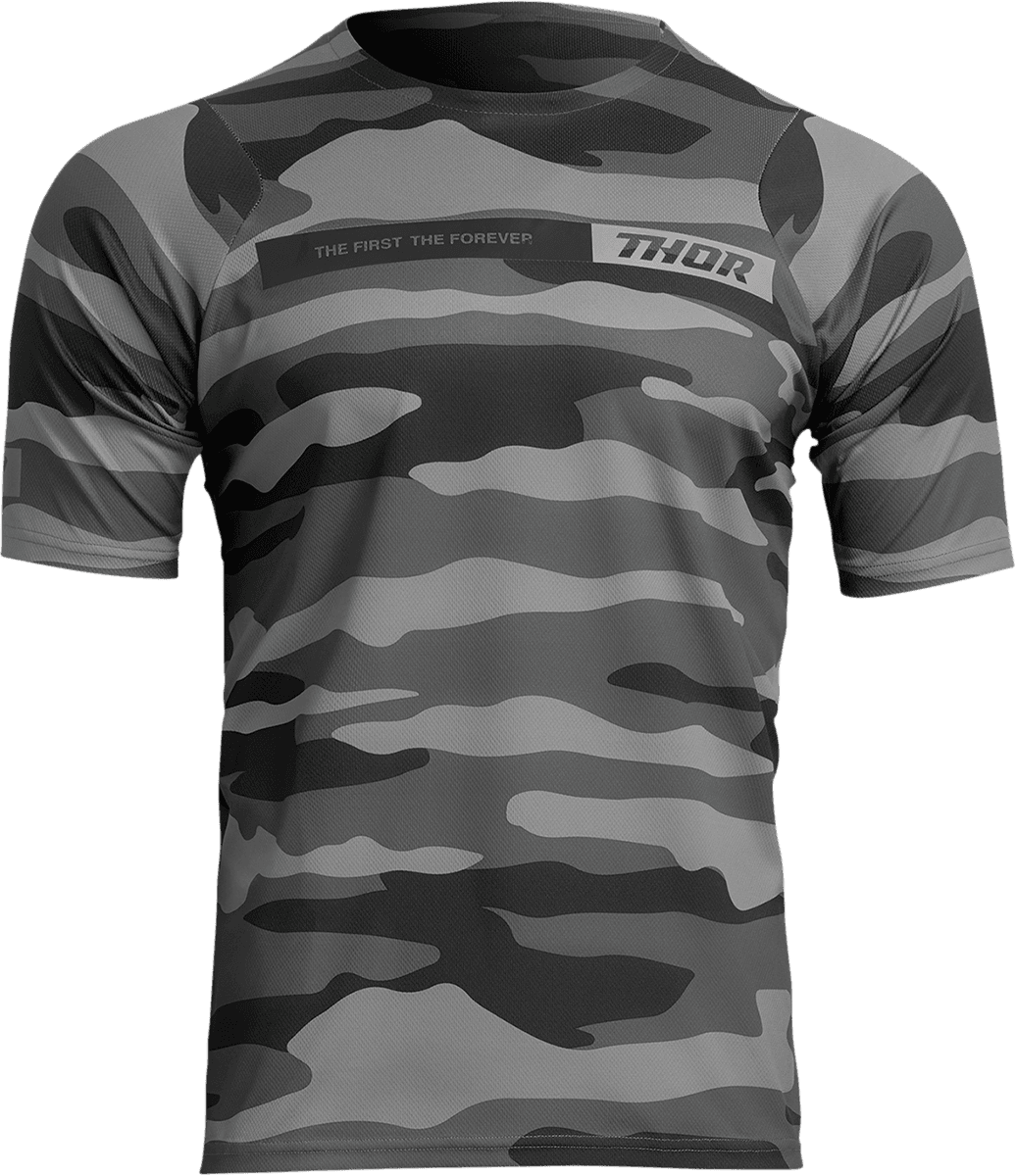 THOR 5020-0025 Assist Short-Sleeve Jersey - Camo Dark Gray - XS