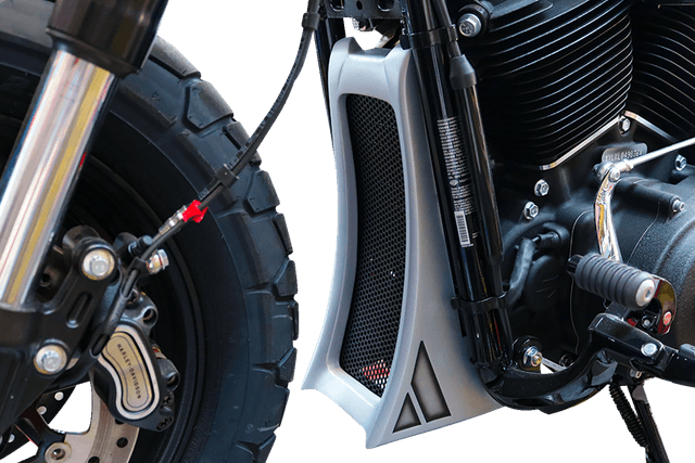 PAUL YAFFE BAGGER NATION 0504-0429 Chin Spoiler - Black Stash - HD Softails — image 2 of 2