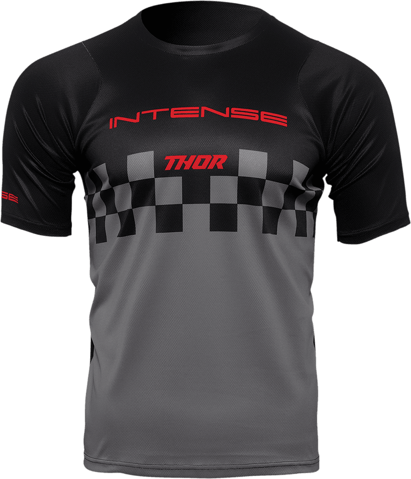 THOR 5120-0144 Intense Assist Chex Short-Sleeve Jersey - Black/Gray - XS — image 1 of 3