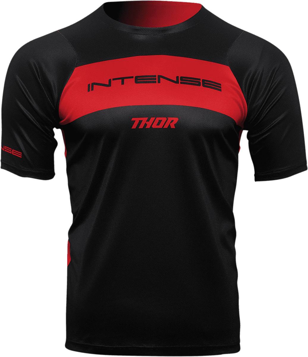 THOR 5120-0150 Intense Assist Dart Short-Sleeve Jersey - Black/Red - XS