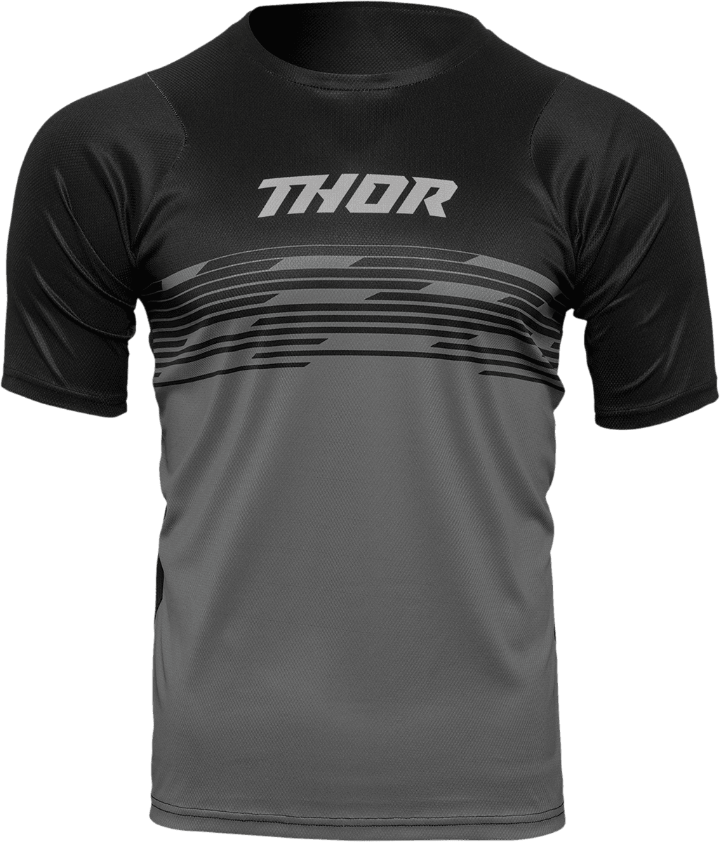 THOR 5120-0169 Assist Shiver Short-Sleeve Jersey - Black/Gray - Small