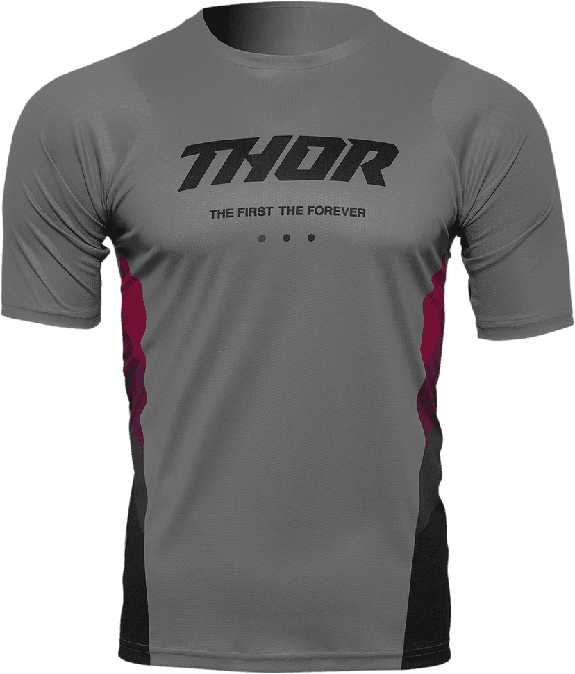 THOR 5120-0176 Assist React Short-Sleeve Jersey - Gray/Purple - Medium — image 1 of 3
