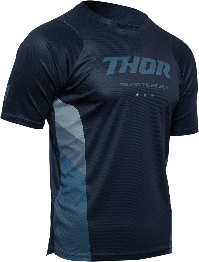 THOR 5120-0180 Assist React Short-Sleeve Jersey - Midnight/Teal - XS — image 2 of 5