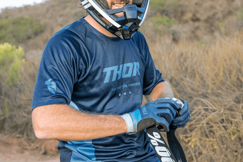 THOR 5120-0180 Assist React Short-Sleeve Jersey - Midnight/Teal - XS — image 5 of 5