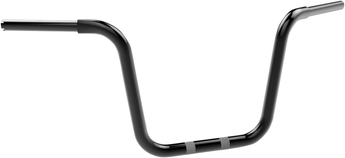 KHROME WERKS 0601-3244 1-1/4" Fat Center Bobber Ape Handlebar - 12" - Black