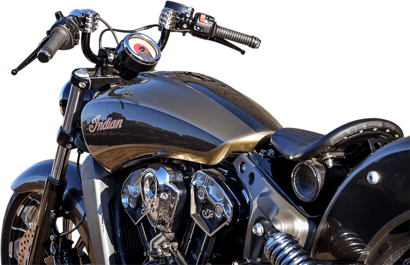 KLOCK WERKS 0601-3427 Klip Hanger Handlebar for Indian - 5" - Black/Chrome — image 2 of 2