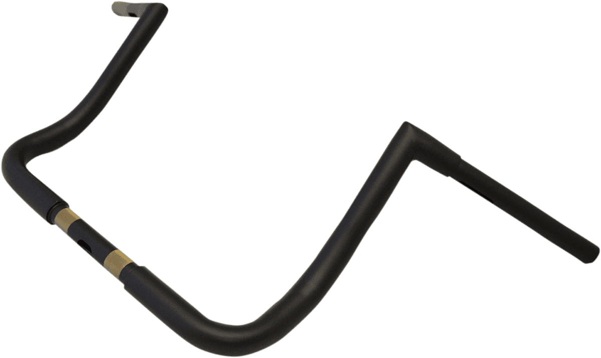 LA CHOPPERS 0601-3472 1-1/4" Twin Peaks Touring Handlebar - 12" - Flat Black