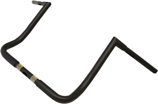 LA CHOPPERS 0601-3473 1-1/4" Twin Peaks Touring Handlebar - 14" - Flat Black
