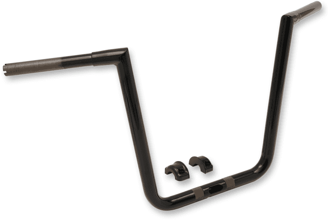 LA CHOPPERS 0601-3845 1-1/4" Hefty Twin Peaks Handlebar - 19" - Black — image 2 of 2