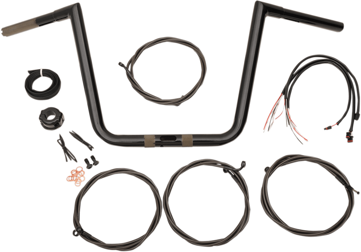 LA CHOPPERS 0601-4059 Ape Hanger Handlebar Kit - 10" - Black