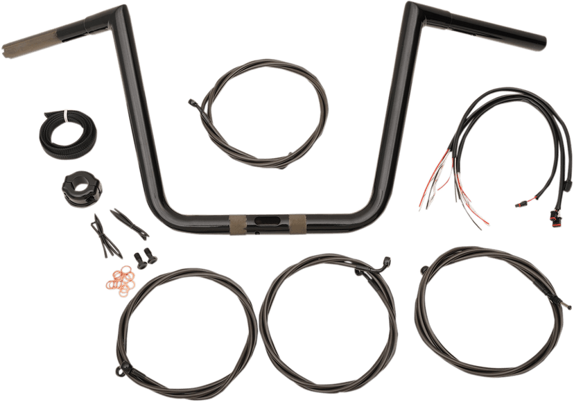 LA CHOPPERS 0601-4059 Ape Hanger Handlebar Kit - 10" - Black — image 1 of 2