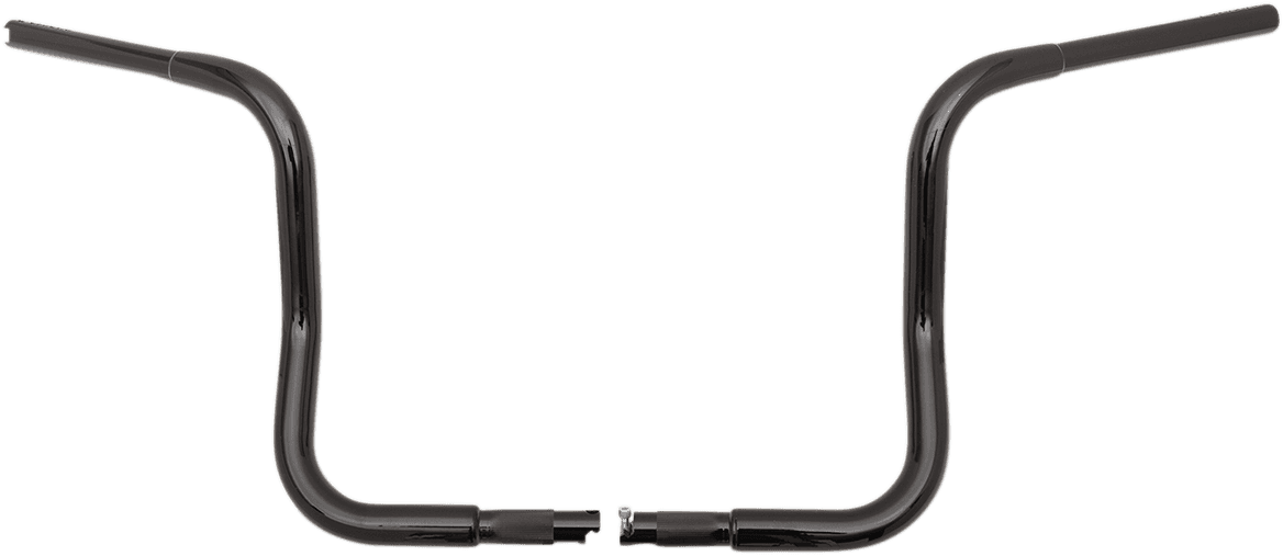 FAT BAGGERS INC. 0601-4773 1-1/4" EZ Install Round Top Handlebar - 12" - Black