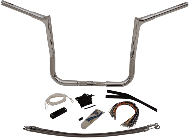 FAT BAGGERS INC. 0601-4782 1-1/4" EZ Install Pointed Top Handlebar Kit - 14" - Chrome — image 13 of 14