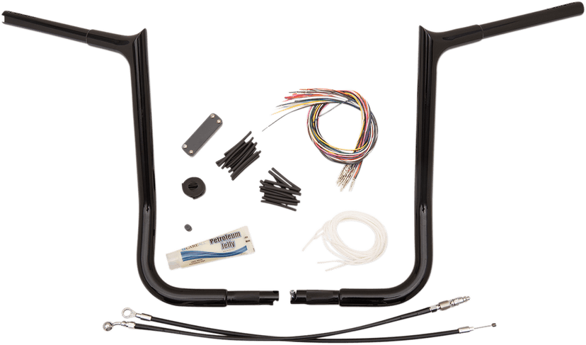 FAT BAGGERS INC. 0601-4785 1-1/4" EZ Install Pointed Top Handlebar Kit - 16" - Black — image 1 of 11