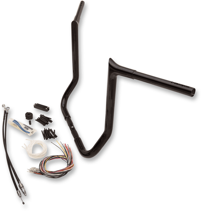 FAT BAGGERS INC. 0601-4785 1-1/4" EZ Install Pointed Top Handlebar Kit - 16" - Black — image 2 of 11