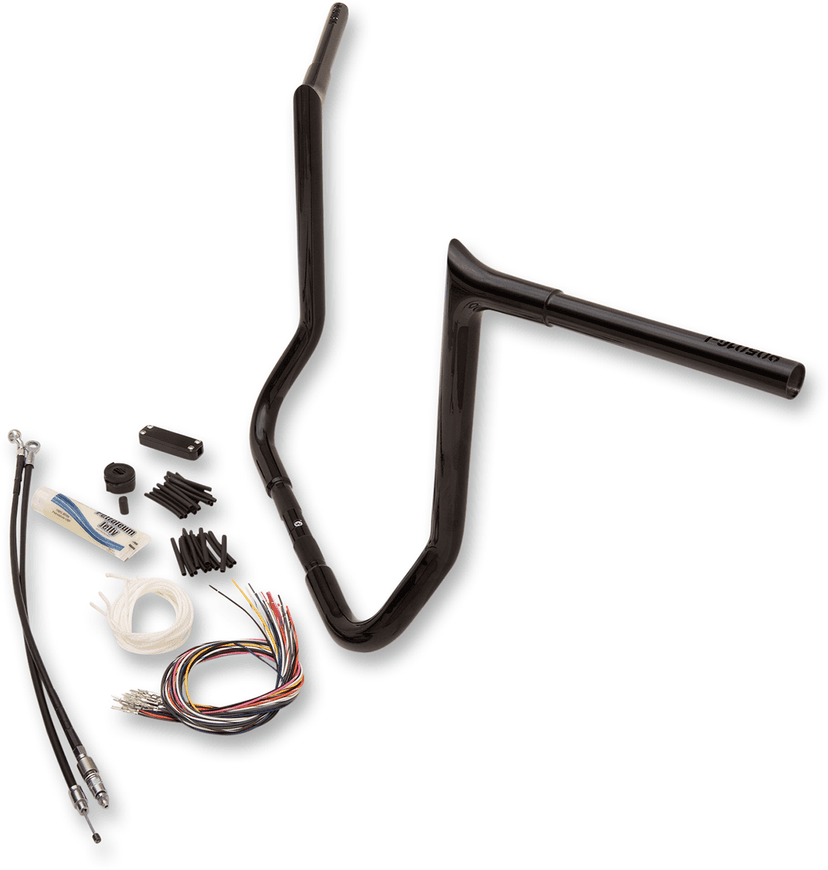 FAT BAGGERS INC. 0601-4785 1-1/4" EZ Install Pointed Top Handlebar Kit - 16" - Black — image 2 of 11