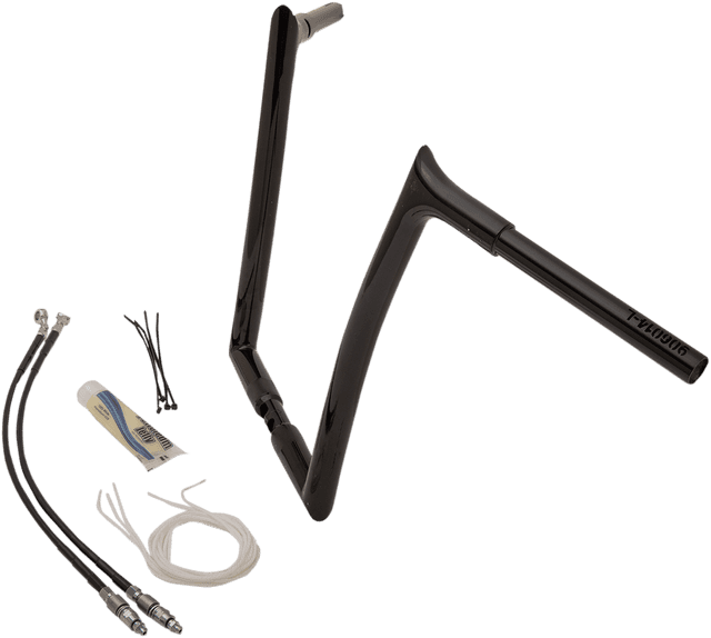 FAT BAGGERS INC. 0601-4799 1-1/4" EZ Install Pointed Top Handlebar Kit - 14" - Black — image 14 of 14