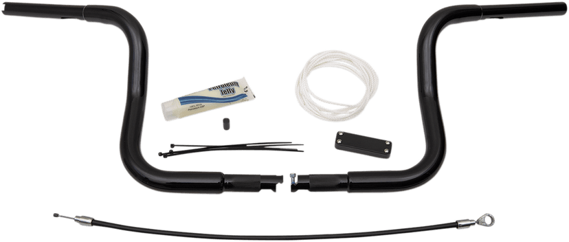 FAT BAGGERS INC. 0601-4803 1-1/4" EZ Install Round Top Handlebar Kit - 10" - Black — image 1 of 10