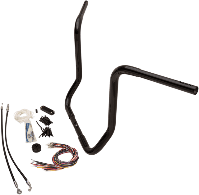 FAT BAGGERS INC. 0601-4809 1-1/4" EZ Install Round Top Handlebar Kit - 16" - Black — image 11 of 11