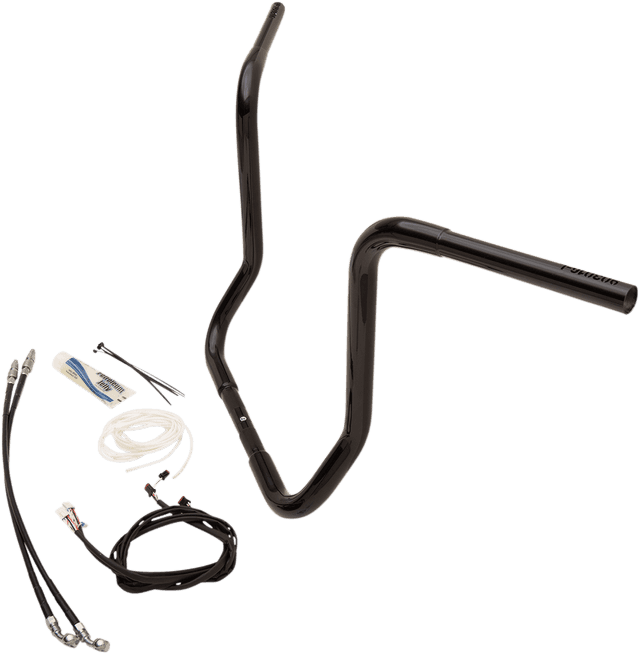 FAT BAGGERS INC. 0601-4817 1-1/4" EZ Install Round Top Handlebar Kit - 16" - Black — image 11 of 11