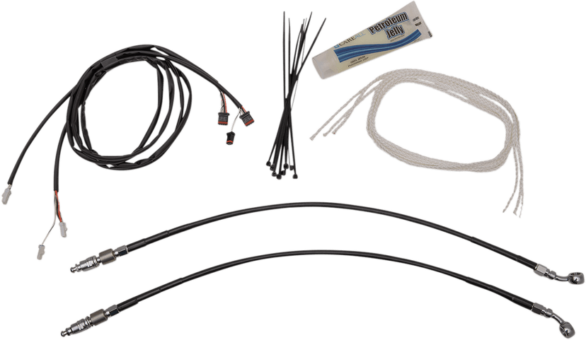 FAT BAGGERS INC. 0601-4817 1-1/4" EZ Install Round Top Handlebar Kit - 16" - Black — image 2 of 11