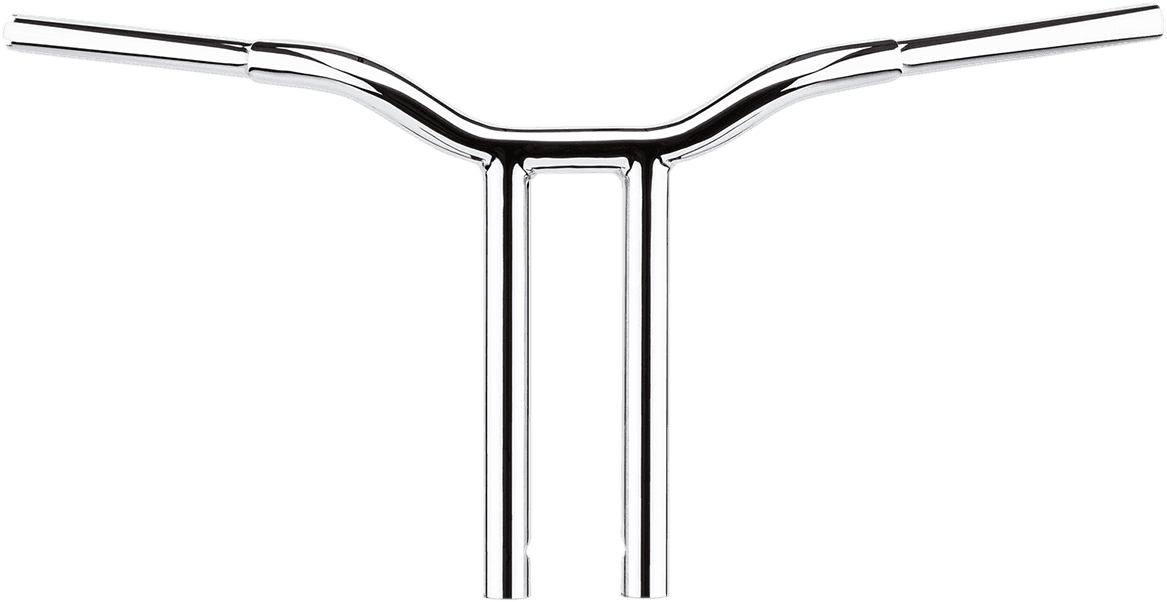 LA CHOPPERS 0601-4928 Kage Fighter Welded Straight-Riser Handlebar - One Piece - 10" - Chrome