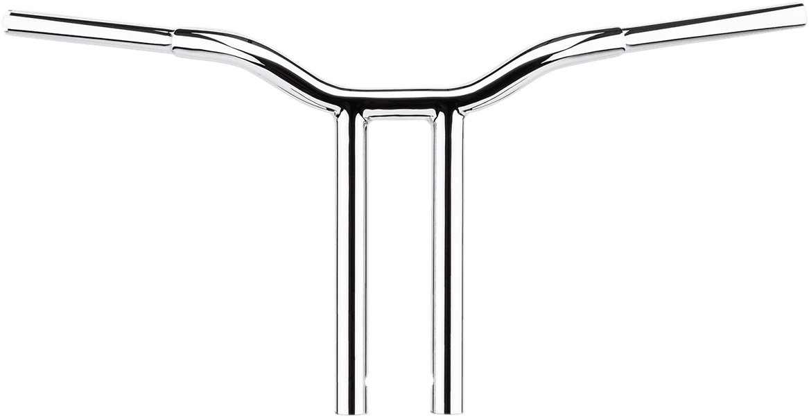 LA CHOPPERS 0601-4928 Kage Fighter Welded Straight-Riser Handlebar - One Piece - 10" - Chrome