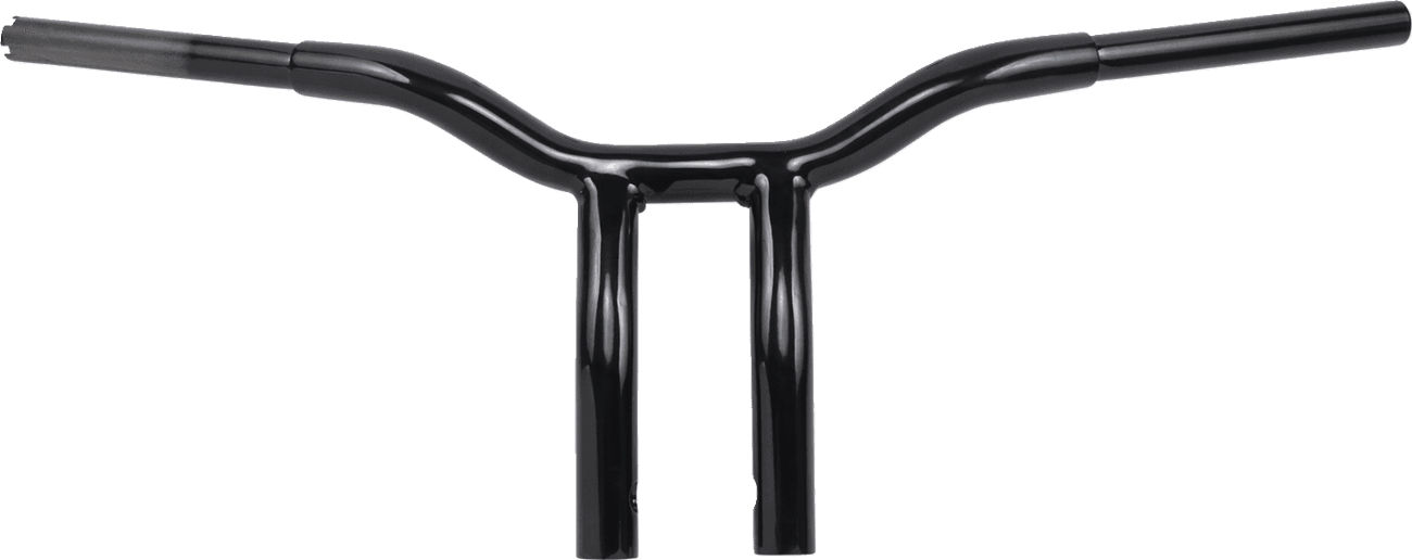LA CHOPPERS 0601-4939 Kage Fighter Welded Bent-Riser Handlebar - One Piece - 10" - Black