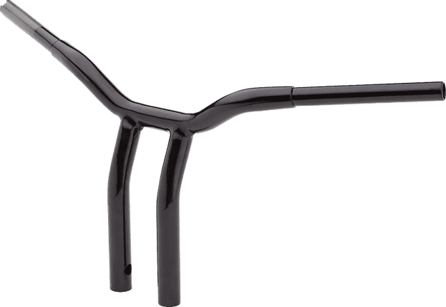 LA CHOPPERS 0601-4941 Kage Fighter Welded Bent-Riser Handlebar - One Piece - 12" - Black — image 2 of 3