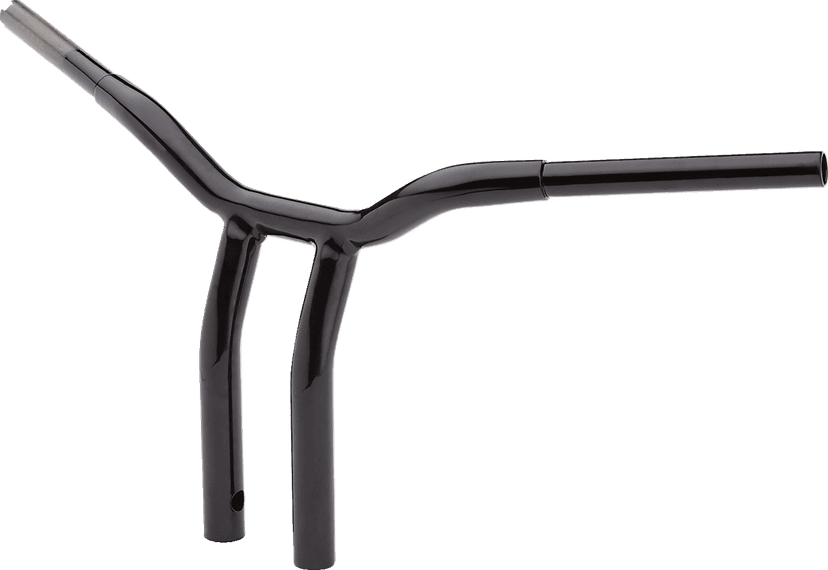 LA CHOPPERS 0601-4941 Kage Fighter Welded Bent-Riser Handlebar - One Piece - 12" - Black — image 2 of 3