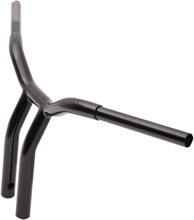LA CHOPPERS 0601-4941 Kage Fighter Welded Bent-Riser Handlebar - One Piece - 12" - Black — image 3 of 3