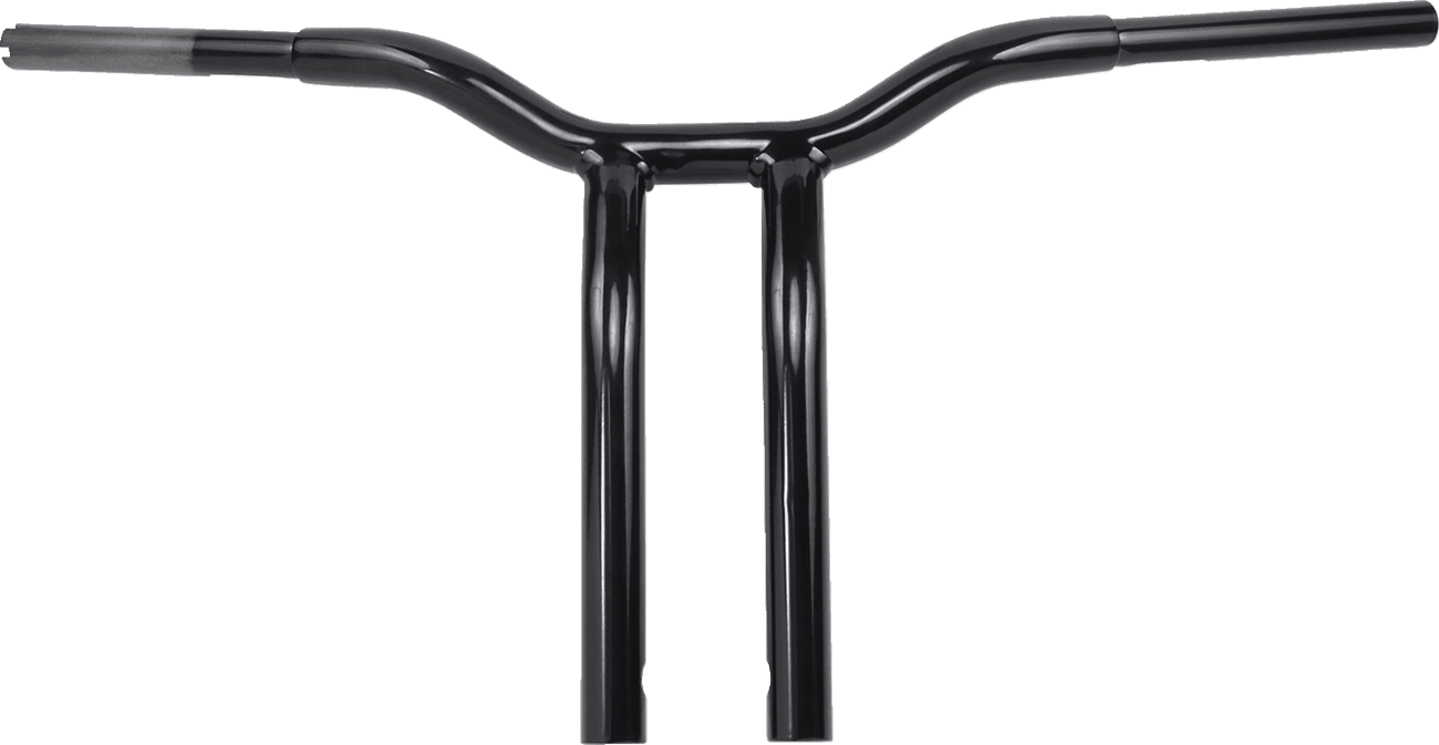 LA CHOPPERS 0601-4943 Kage Fighter Welded Bent-Riser Handlebar - One Piece - 14" - Black